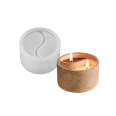 Molde de Silicona Maceta Porta Vela Ying Yang Ideal Resina, Yeso. Cemento, etc. en internet