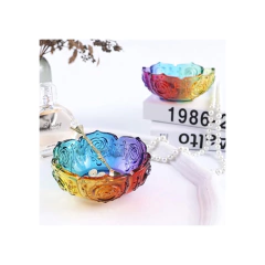 Molde De Silicona Cuenco Platito Flor - Ideal Resina, Yeso, Etc. - tienda online