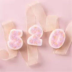 Molde Silicona Números Con Rosas - comprar online