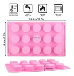 Imagen de Molde De Silicona Para Velas De Noche,Pastillas, Jaboncitos redondos etc.