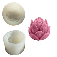 Molde De Silicona Flor De Loto 3d Velas Jabón Resina Yeso - Lua Distribuidora