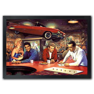Poster Quadro American Style James dean Marilyn monroe Elvis Presley - comprar online
