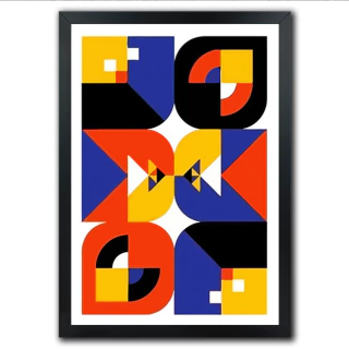 Poster Quadro Arte Contemporanea pintura abstrata colorida - comprar online