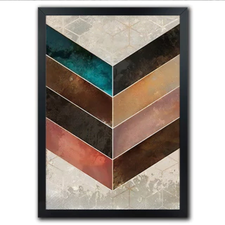 Poster Quadro Arte Contemporanea Arte geometrica chevron - comprar online