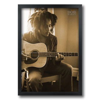 Poster Quadro Reggae Bob Marley Ritmo Vibes Paz Jamaica No Woman No Cry - comprar online