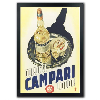 Poster Quadro Bebidas Retrô Vintage Campari Bebidas Alcoolicas - comprar online