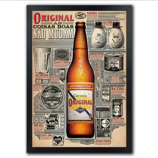 Poster Quadro Bebidas Retrô Vintage Cervejas Lúpulo Malte Pilsen IPA - comprar online