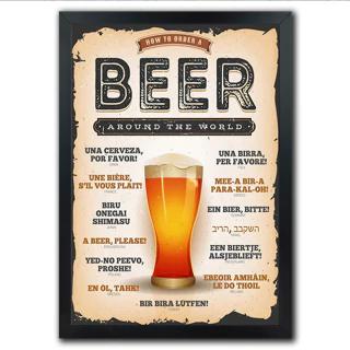 Poster Quadro Bebidas Retrô Vintage Degustação Cerveja Beer Artesanal - comprar online