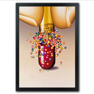 Poster Quadro Arte Contemporanea Dieter Asmus Vitaminbombe - comprar online