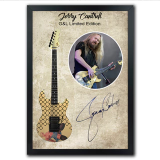 Poster Quadro Instrumentos Musicais Guitarra Jerry Cantrell GL Musica Baixo Conta Baixo Bass - comprar online
