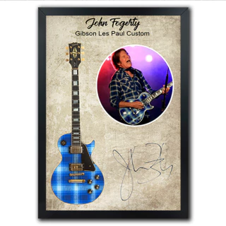 Poster Quadro Instrumentos Musicais Guitarra John Fogerty Gibson Les Paul Custom - comprar online