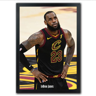 Poster Quadro Basquete NBA LeBron James Quadra Arremesso Cesta Time Jogador Playoffs - comprar online
