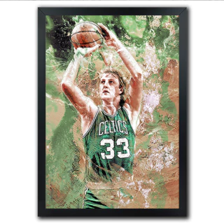 Poster Quadro Basquete NBA Lerry Bird Quadra Time Jogador Playoffs - comprar online