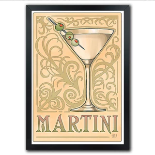 Poster Quadro Bebidas Retrô Vintage Martini Destilados - comprar online