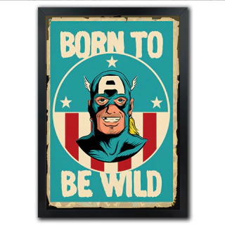 Poster Quadro Personagens Geek Capitão America - comprar online