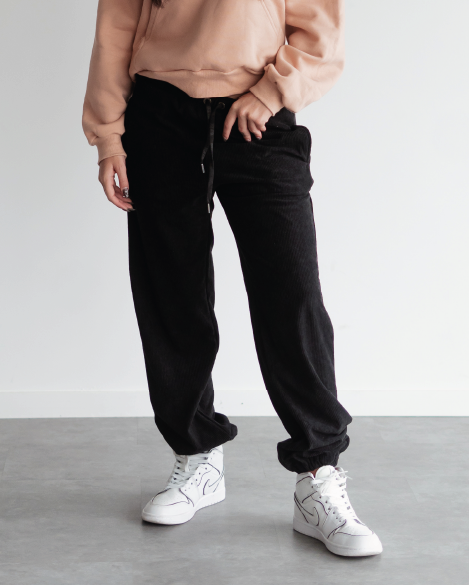 Jogger Corderoy Black thumbnail 2