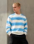 Buzo Boxy Script Sky Stripe