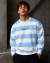Buzo Boxy Script Sky Stripe