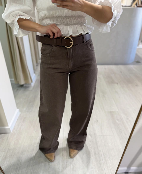Wide leg caramelo