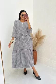 Vestido Zoe - Xadrez P/B - comprar online