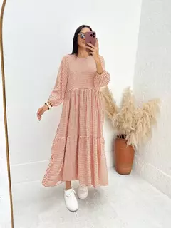 Vestido Zoe - Xadrez Terracota - comprar online