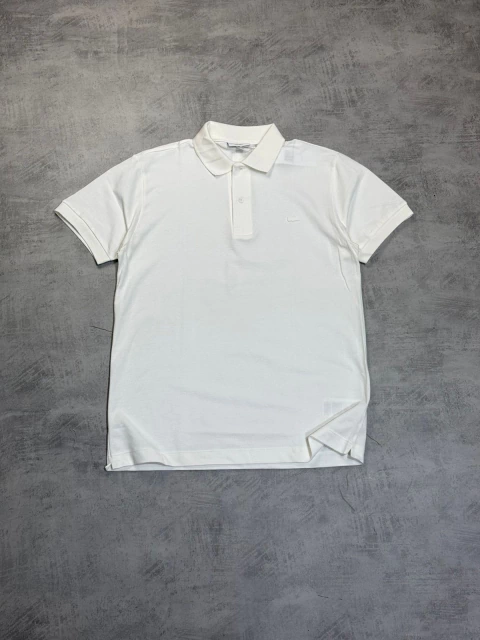 CAMISETA POLO BÁSICA LACOSTE LOGO - BRANCO