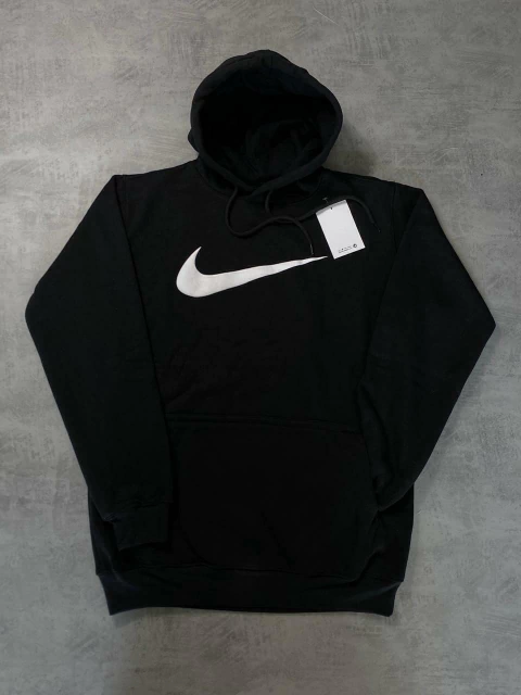 MOLETON CANGURU NK BIG SWOOSH - PRETO