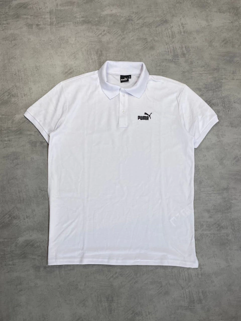CAMISETA POLO BÁSICA PUMA LOGO - BRANCO