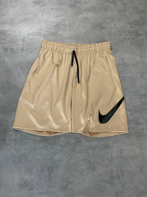 BERMUDA NK TACTEL BIG SWOOSH - BEGE