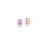 Brinco Pedra Retangular 10X8Mm Roxo Claro