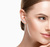 Brinco Ear Cuff Pedra 7 Redondo Curvo 21X5Mm Prateado CDe Rodio - comprar online