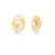 Brinco Medio Perola Shell Oval Trabalhado Vazado 6X29X1X21Mm