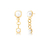 Brinco Longo Perola Shell Pendulo Retangular 10X42X12X3MmBranco