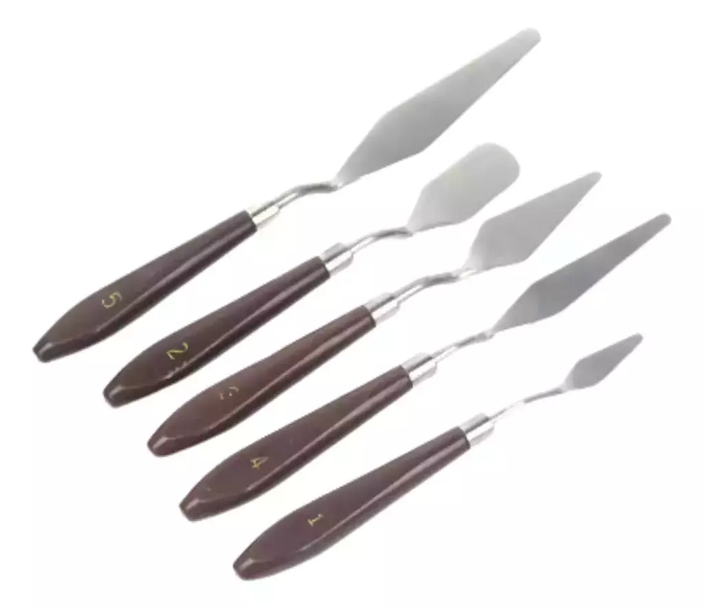 Set De Espatulas X 5 Para Artistica Oleo Ceramica