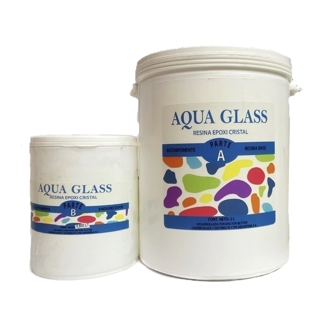 Resina Aqua Glass Classic - Espesores Medios + 3 Pigmentos 4 gr.