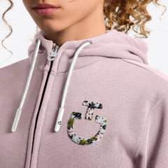 CT Cotton w/Floral Embroidery Logo Zip