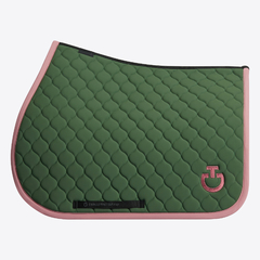 Circular Quilted Jersey Jumping Saddle Pad + Light Weight Jersey Stripe Earnet
