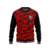 Blusa de Frio Oficial São Paulo FC Vermelha Licenciada Plus Size Agasalho Masculino S/ Bolso S/ Capuz
