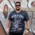 Camisa Masculina Plus Size Caveira Mão Rock 2 Dry Fit Proteção Uv Camiseta Gola V