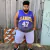 Camisa Regata Masculina Plus Size Basquete Dry Fit Los Angeles Roxa Camiseta Tamanho Grande GGG