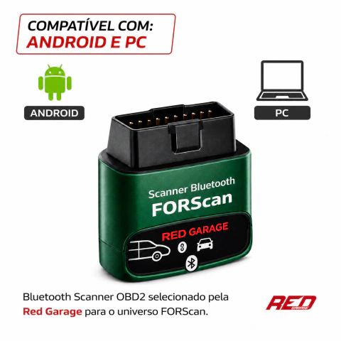 Scanner Bluetooth FORScan Red Garage | Android e PC