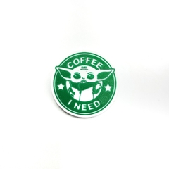 Imán Parodia Starbucks Yoda (Coffee I need)