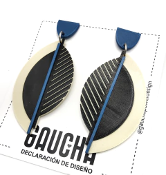 Aro Hoja Geometrica ( Azul cobalto ) en internet