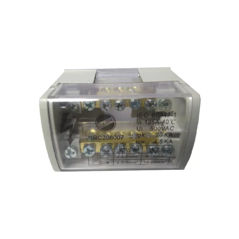 Bornera Repartidora Bipolar Zoloda - 7 Conexiones