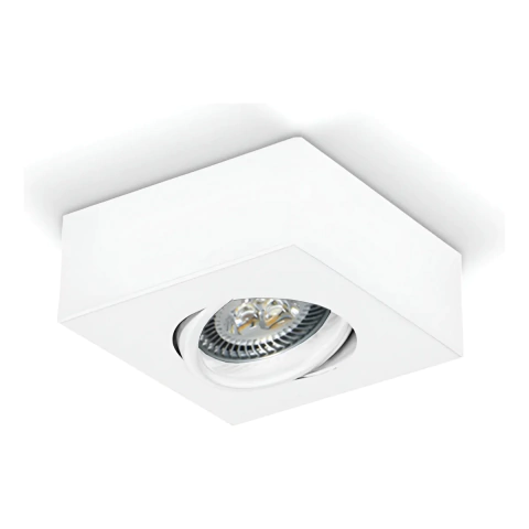 Plafón 6450 Cuadrado Vedia San Justo + Dicroica 7w Fría (Combo) - comprar online