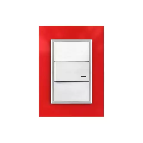 Punto Combinado Cristal Jeluz - Rojo / Plata - Blanco