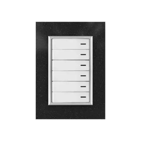 6 ½ Puntos Combinados Cristal Jeluz - Negro / Plata - Blanco