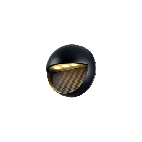 Aplique Exterior Kato Leuk - Led Integrado - Negro