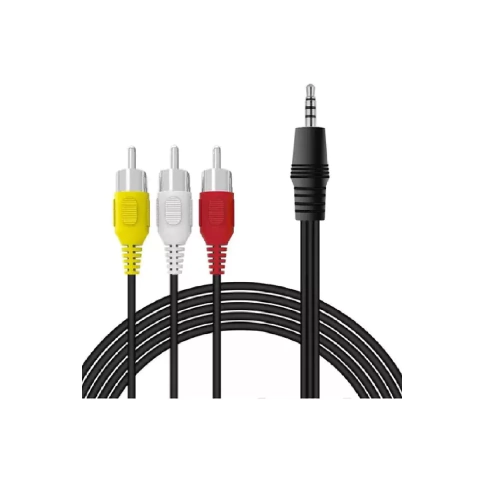 Cable Audio/Vídeo Mini Plug - 3 Rca - 1.5 Mtrs