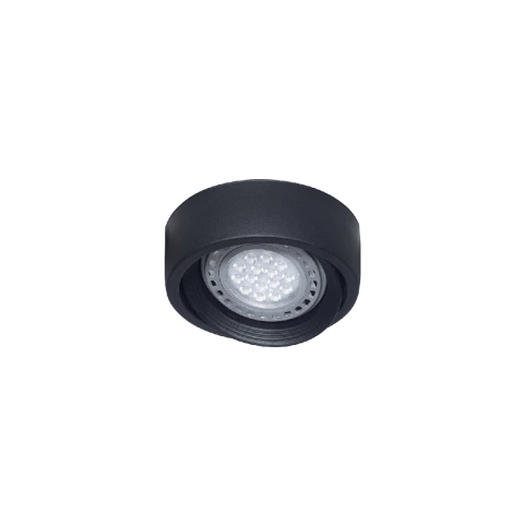 Spot Monovolumen Negro Aplicar Led 7w Móvil - con Dicroica - Luz Cálida
